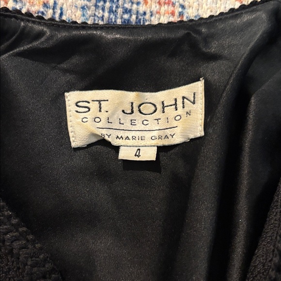 St. John Collection by Marie Gray Black Knit Jacket SZ 4 VGUC - Picture 3 of 4